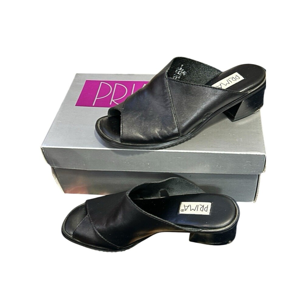 Prima “Maui Black‎ Lea” Slides Sz 6